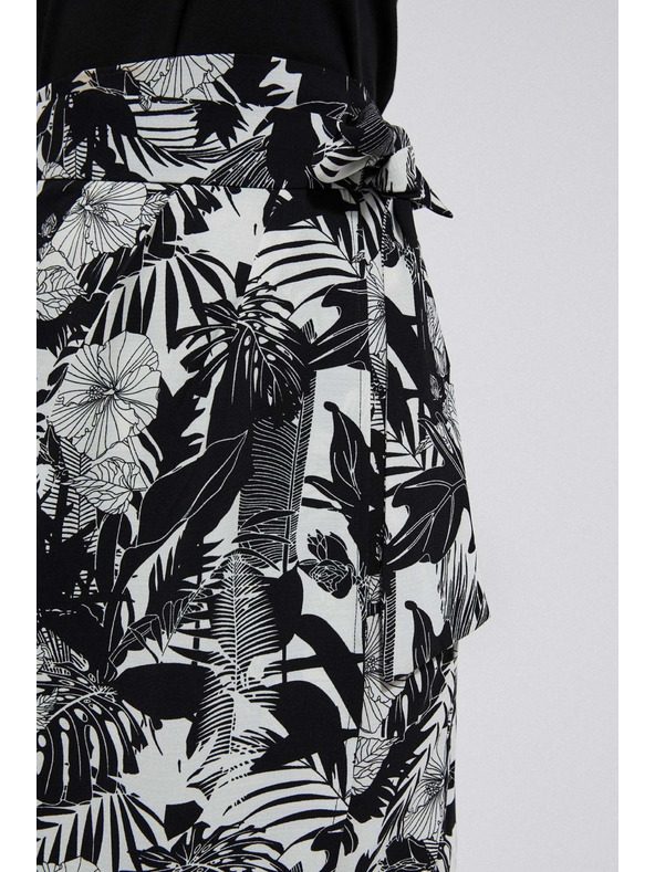 Moodo Črno krilo z rastlinskim tiskom Moodo