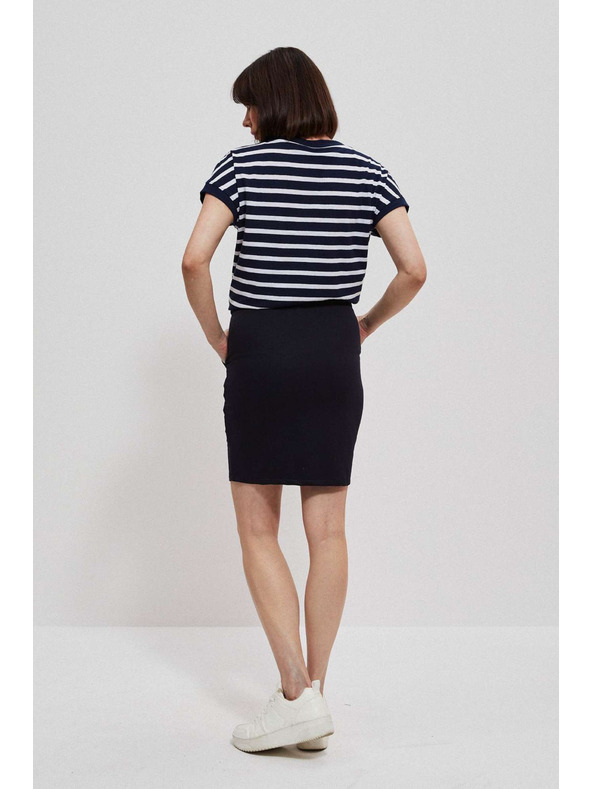 Moodo Gladko krilo do kolen temno modro Moodo