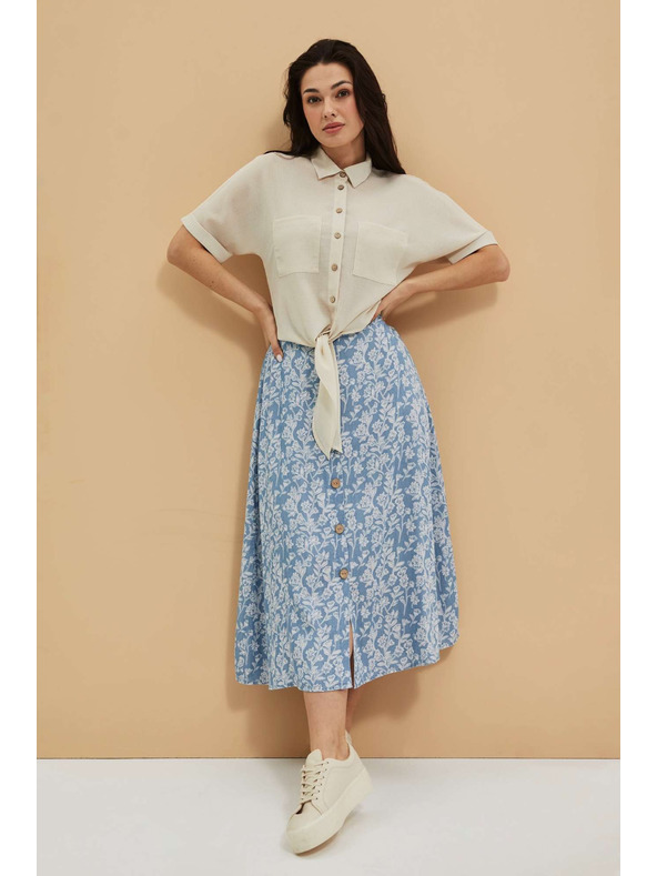 Moodo Lyocellovo krilo s cvetličnim tiskom Moodo