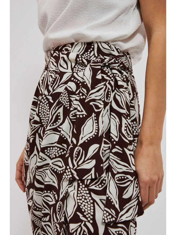 Moodo Vzorčasto krilo z zavezovanjem v pasu Moodo
