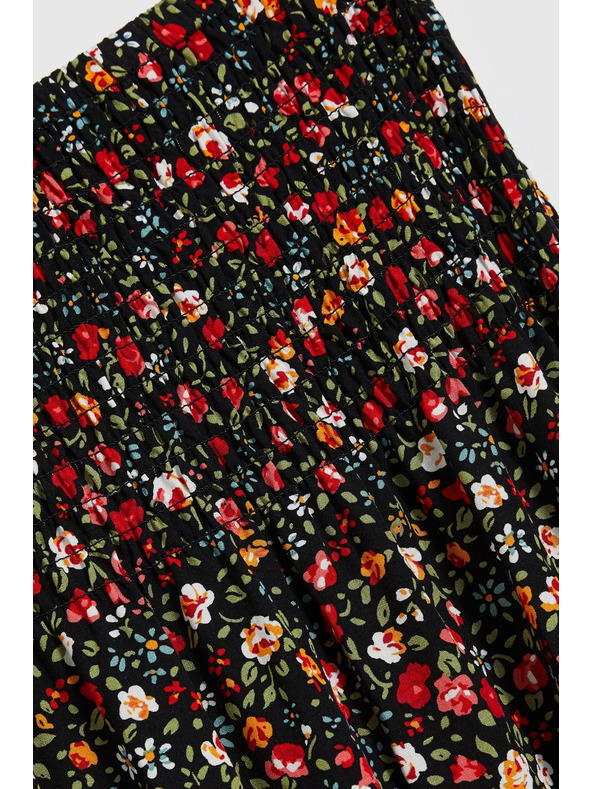Moodo Midi krilo s cvetličnim vzorcem črna Moodo