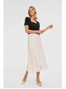 Moodo Lanena midi krilo bež Moodo