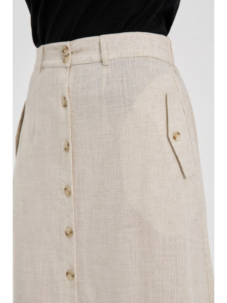 Moodo Lanena midi krilo bež Moodo