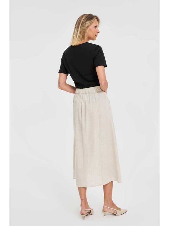 Moodo Lanena midi krilo bež Moodo