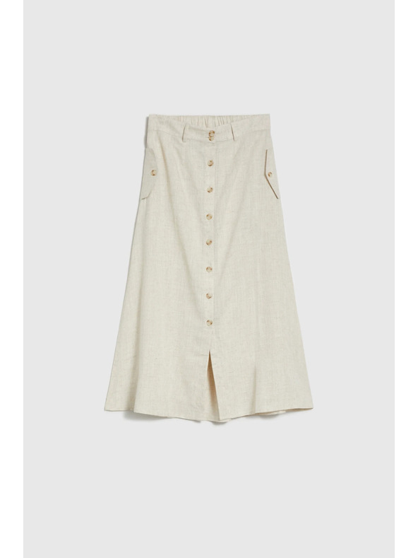 Moodo Lanena midi krilo bež Moodo