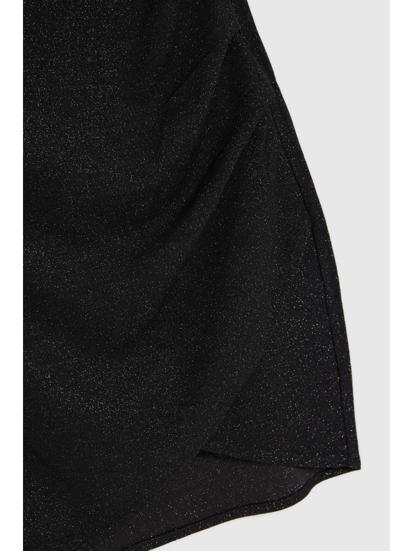 Moodo Črno nagubano krilo Moodo