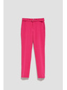 Moodo Rožnate cigaretne hlače z pasom Moodo