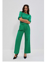 Moodo Zelene hlače z širokim hlačnicami Moodo