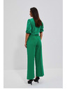 Moodo Zelene hlače z širokim hlačnicami Moodo