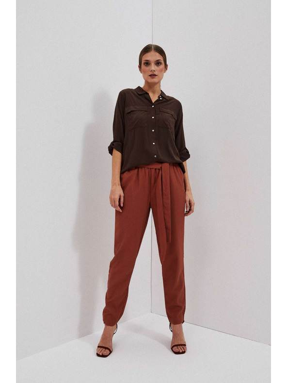 Moodo Viskozne hlače z ravno hlačnico Moodo