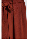 Moodo Rjave hlače z širokim hlačnicami Moodo
