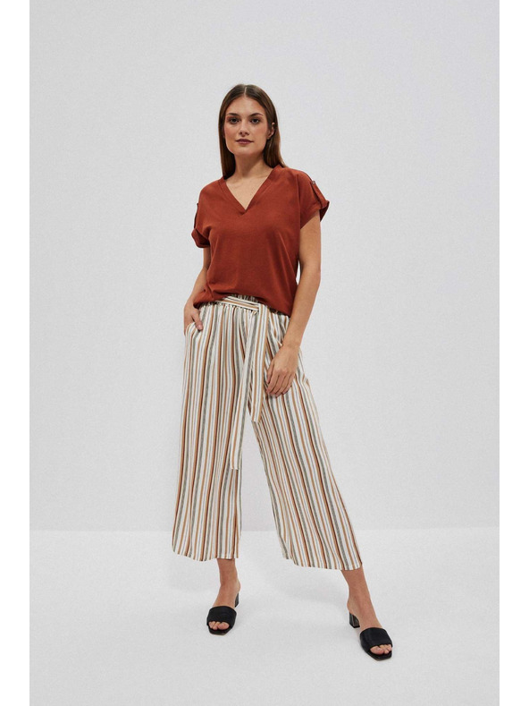 Moodo Biserne prečrtane hlačne krilo Moodo