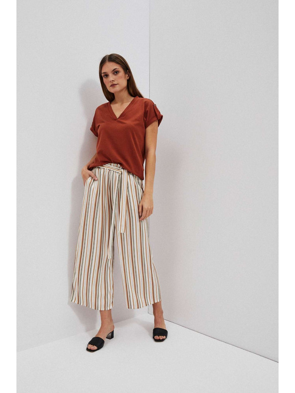 Moodo Biserne prečrtane hlačne krilo Moodo