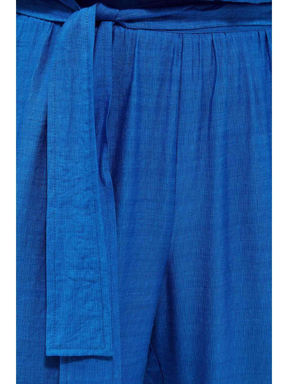 Moodo Azurne hlače z širokim hlačnicami Moodo