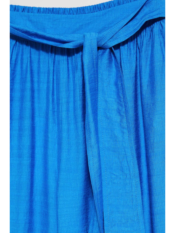 Moodo Azurne hlače z širokim hlačnicami Moodo