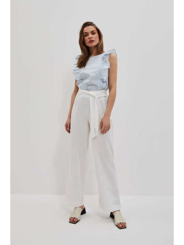 Moodo Lanene hlače s širokim krojem Moodo