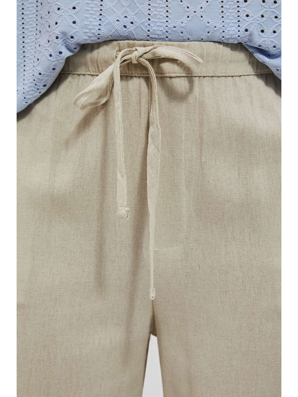 Moodo Peščene hlače z ravno hlačnico Moodo