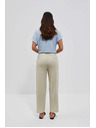 Moodo Peščene hlače z ravno hlačnico Moodo
