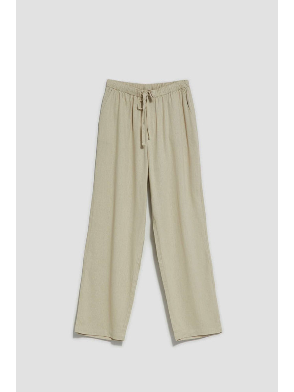Moodo Peščene hlače z ravno hlačnico Moodo
