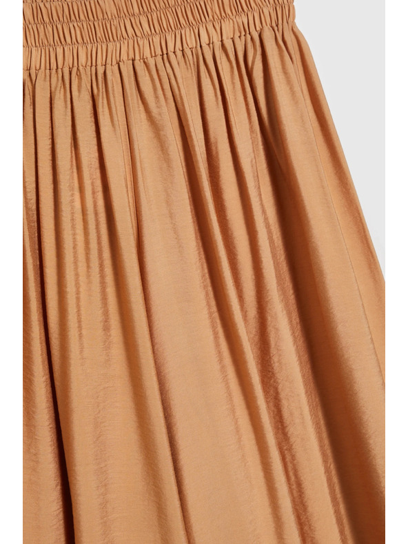 Moodo Viskozne hlače z širokim hlačnicami bež Moodo