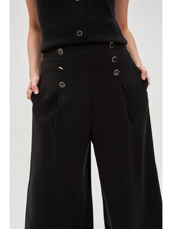 Moodo Črni hlačni krilo z gumbi Moodo