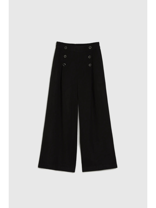 Moodo Črni hlačni krilo z gumbi Moodo