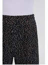 Moodo Črne hlače z leopardjim vzorcem Moodo