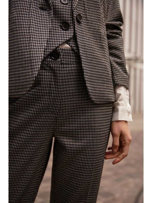 Moodo Sive hlače v pepita vzorcu Moodo