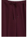 Moodo Vinsko rdeče hlače s strukturo in ravnimi hlačnicami Moodo