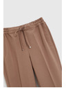 Moodo Temno bež hlače s strukturo in ravnimi hlačnicami Moodo