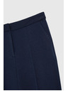 Moodo Temno modre hlače z ravnimi hlačnicami v klasičnem stilu Moodo