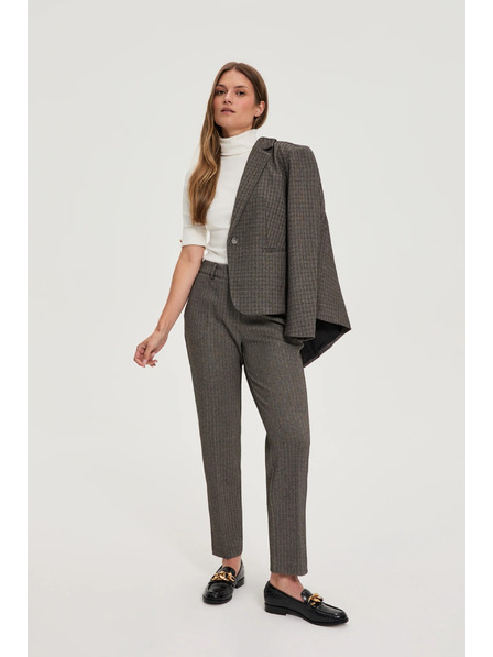 Moodo Temno bež hlače z metalnim vlaknom Moodo