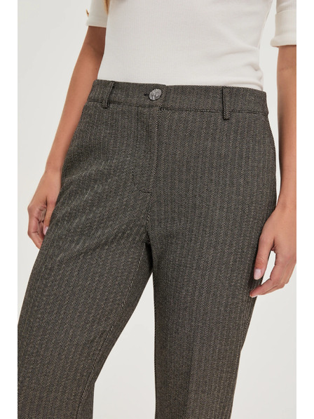 Moodo Temno bež hlače z metalnim vlaknom Moodo