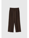 Moodo Rjave hlače s strukturo in pasom Moodo