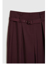 Moodo Vinsko rdeče hlače s strukturo in pasom Moodo
