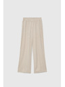 Moodo Bež hlače z širokim hlačnicami Moodo