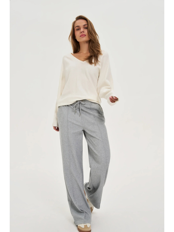 Moodo Sive hlače z širokim hlačnicami Moodo