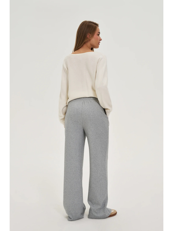 Moodo Sive hlače z širokim hlačnicami Moodo