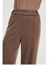 Moodo Rjave hlače z širokim hlačnicami Moodo