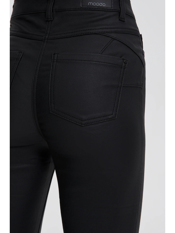 Moodo Voskane hlače črne Moodo