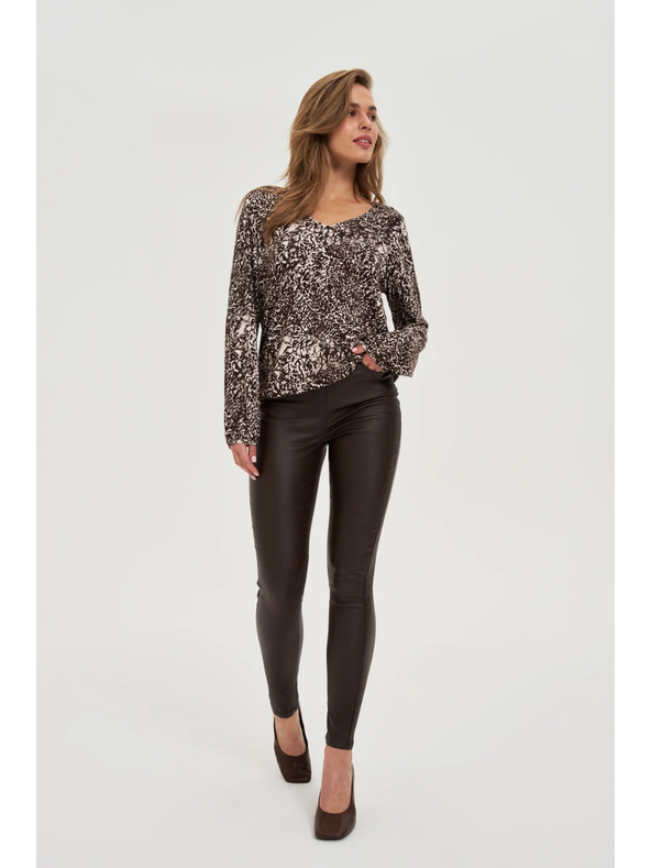 Moodo Voskane hlače rjave Moodo