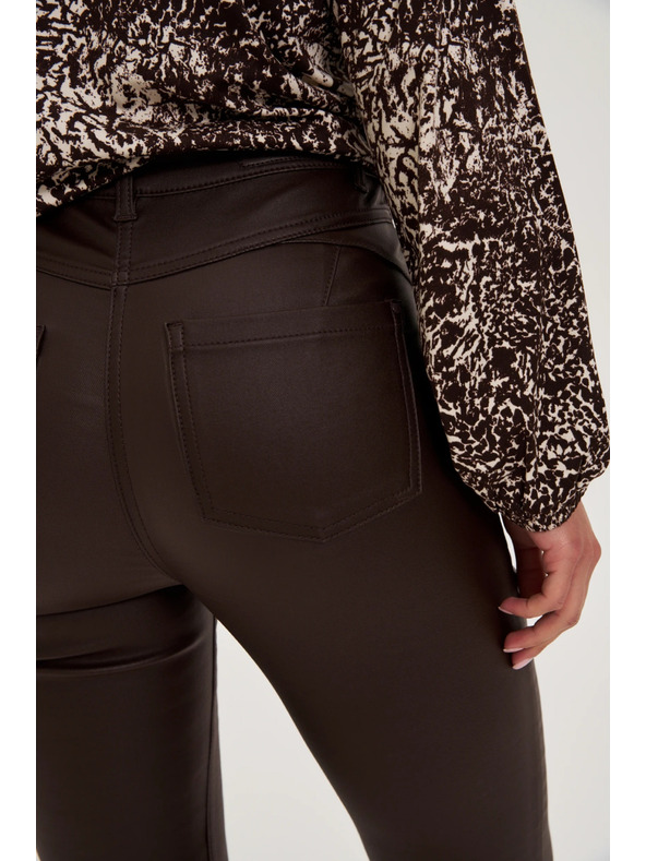 Moodo Voskane hlače rjave Moodo