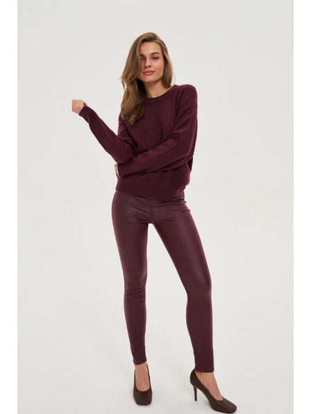 Moodo Voskane hlače vinsko rdeče Moodo