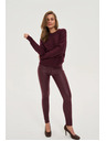 Moodo Voskane hlače vinsko rdeče Moodo