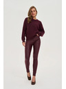 Moodo Voskane hlače vinsko rdeče Moodo