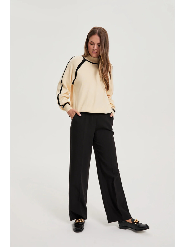 Moodo Črne hlače z pasom Moodo