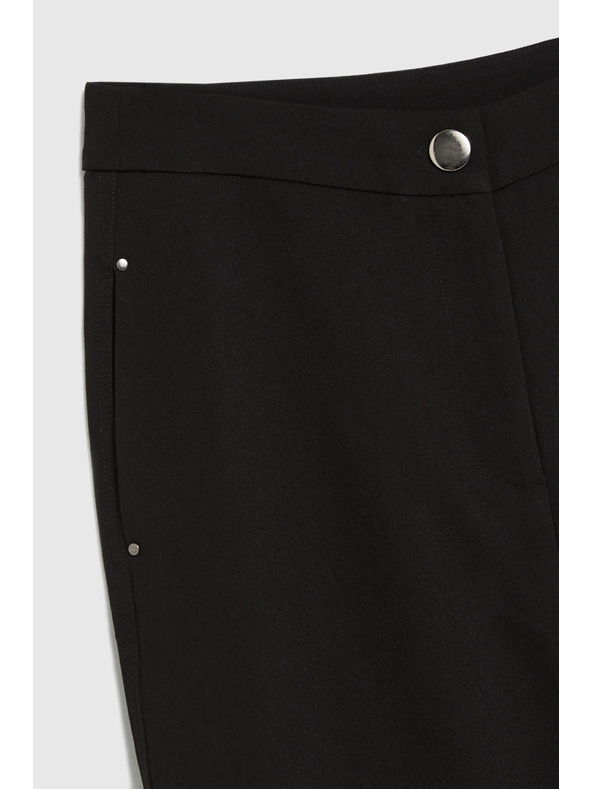 Moodo Gladke črne hlače Moodo