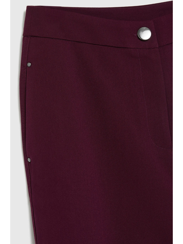 Moodo Gladke burgundske hlače Moodo