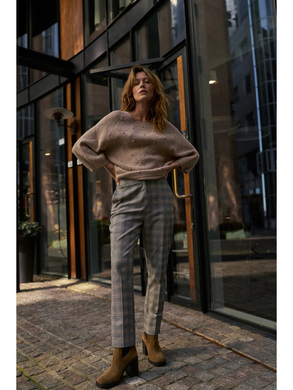 Moodo Sive kariraste hlače Moodo