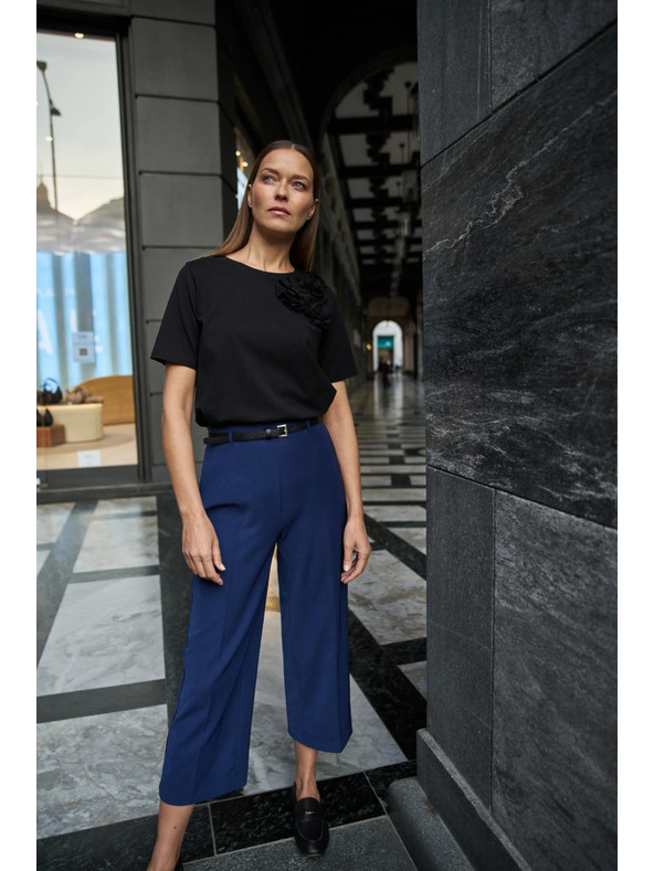 Moodo Temno modre hlače z pasom Moodo